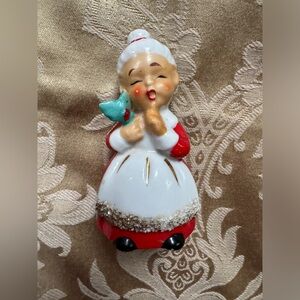 Vintage Mrs. Santa Salt Shaker